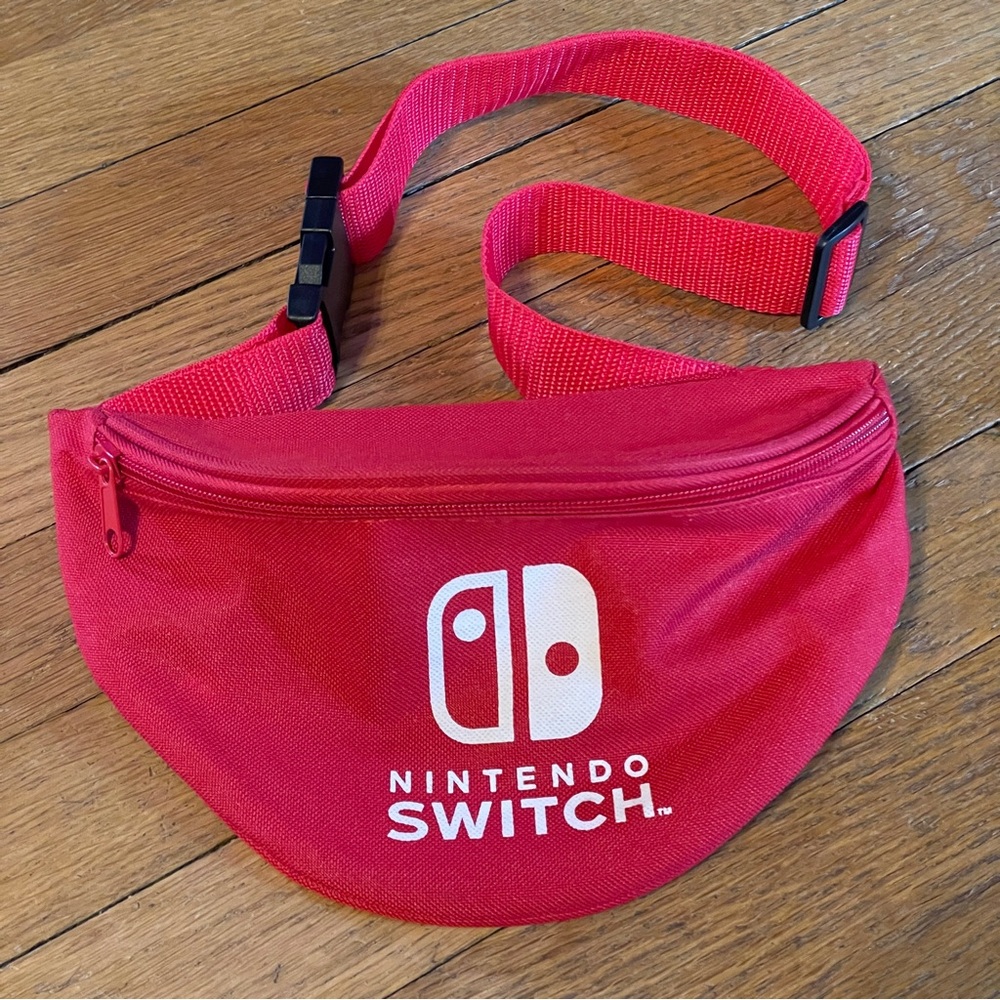 Nintendo Switch Together Tour Red Fanny Pack Adjustable Waist Promotional